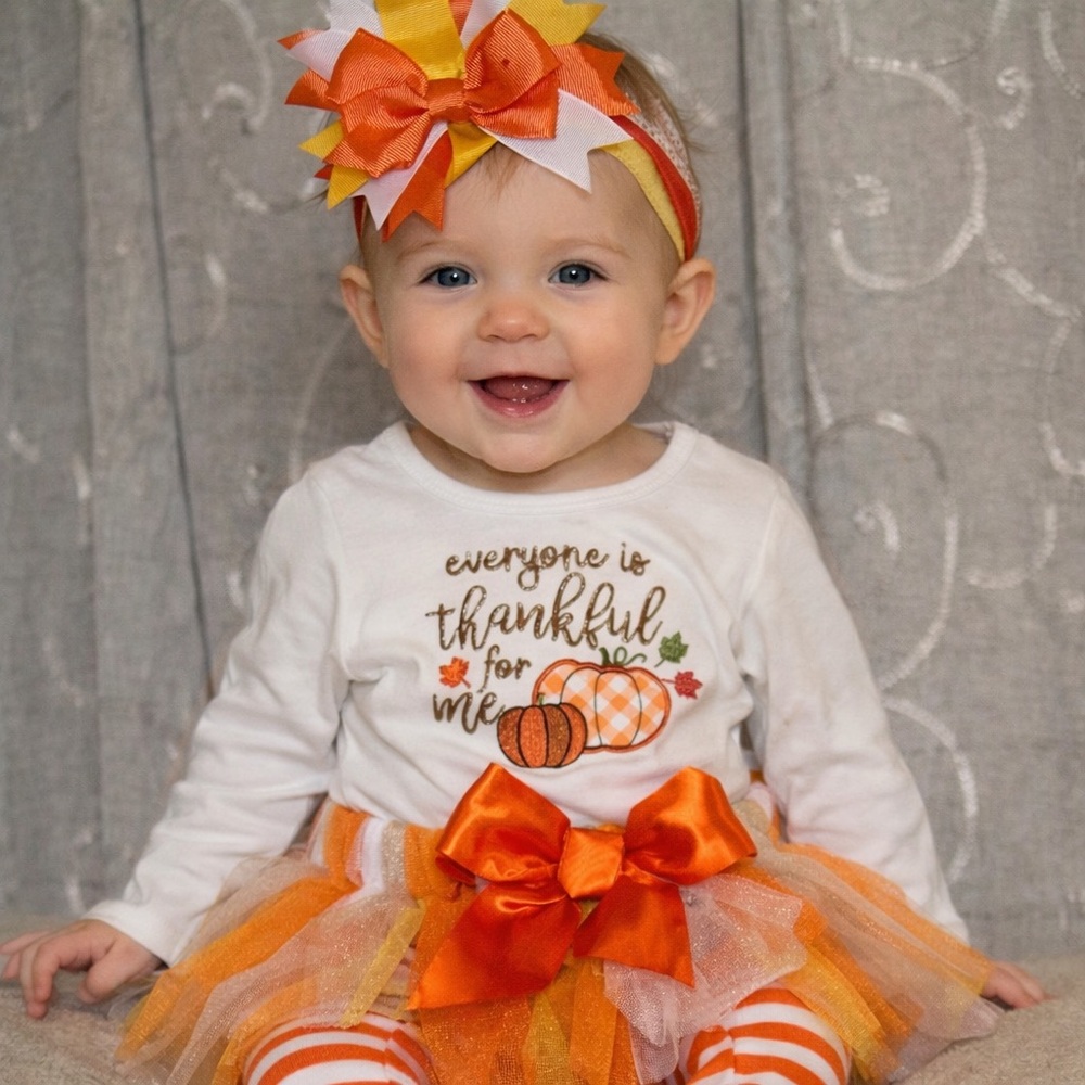 New with Tags! Baby Essentials White and Orange Baby Outfit